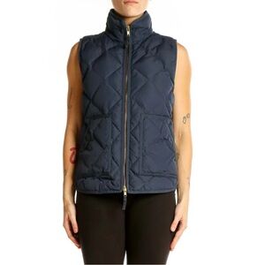 J. Crew Dark Blue Quilted Vest